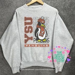 Vintage YSU Youngstown State Penguins Sweatshirt YSU Penguins football Shirt tee